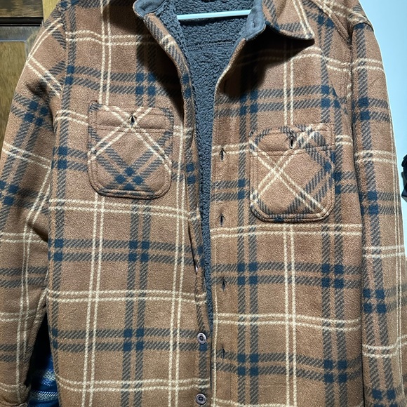 Weatherproof Brown Plaid Shirt Jacket - Picture 1 of 1
